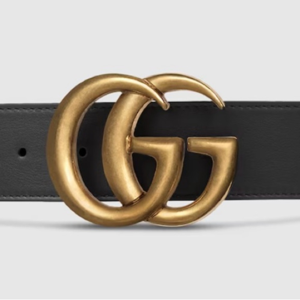 Gucci Women’s Black GG Marmont Wide Belt with Garment Bag - Gently Used